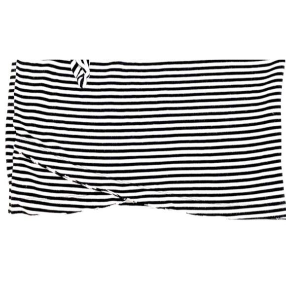 Anthropologie Dolan Left Coast Black & White Stripe Malta Tie Waist Dress,Size S - Picture 6 of 15